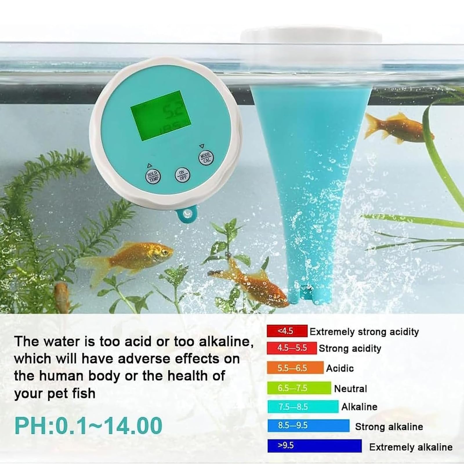 Comprobador de agua digital para piscina 6 en 1 con conexión a aplicación, medición profesional de PH, redox, cloro, EC y temperatura, detector de calidad del agua