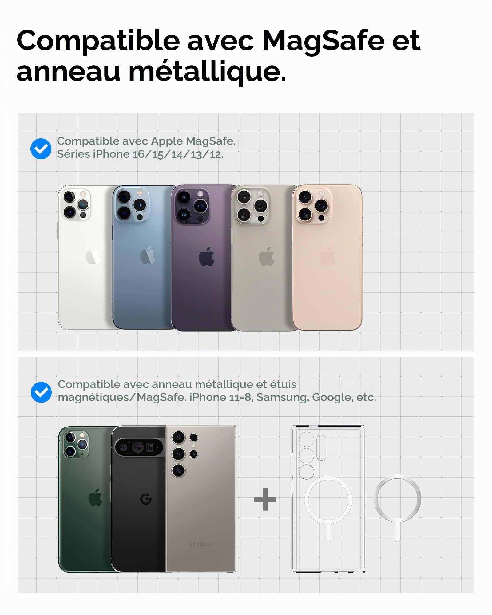 Spigen OneTap Pro MagFit Qi2 15W Chargeur Magsafe Induction