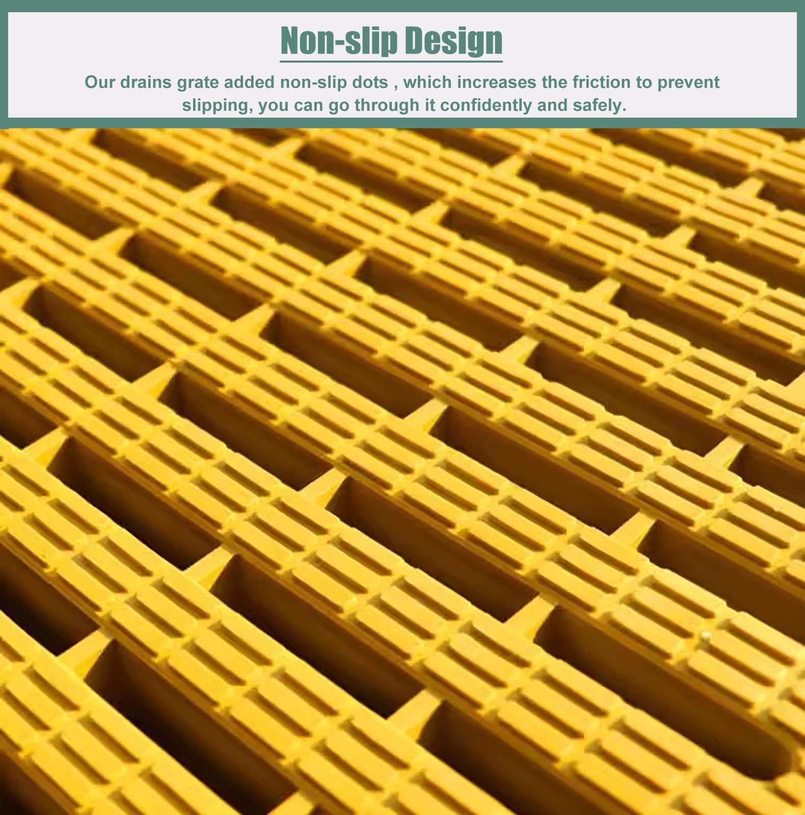 Rejilla Desague Jardin Rejillas de Drenaje de Plástico Polimérico para Parques y Patios, Filtros de Drenaje de Zanja Antideslizantes, Placas de Rejilla de Drenaje de Alcantarillado de 10 X 8 Pulgadas(
