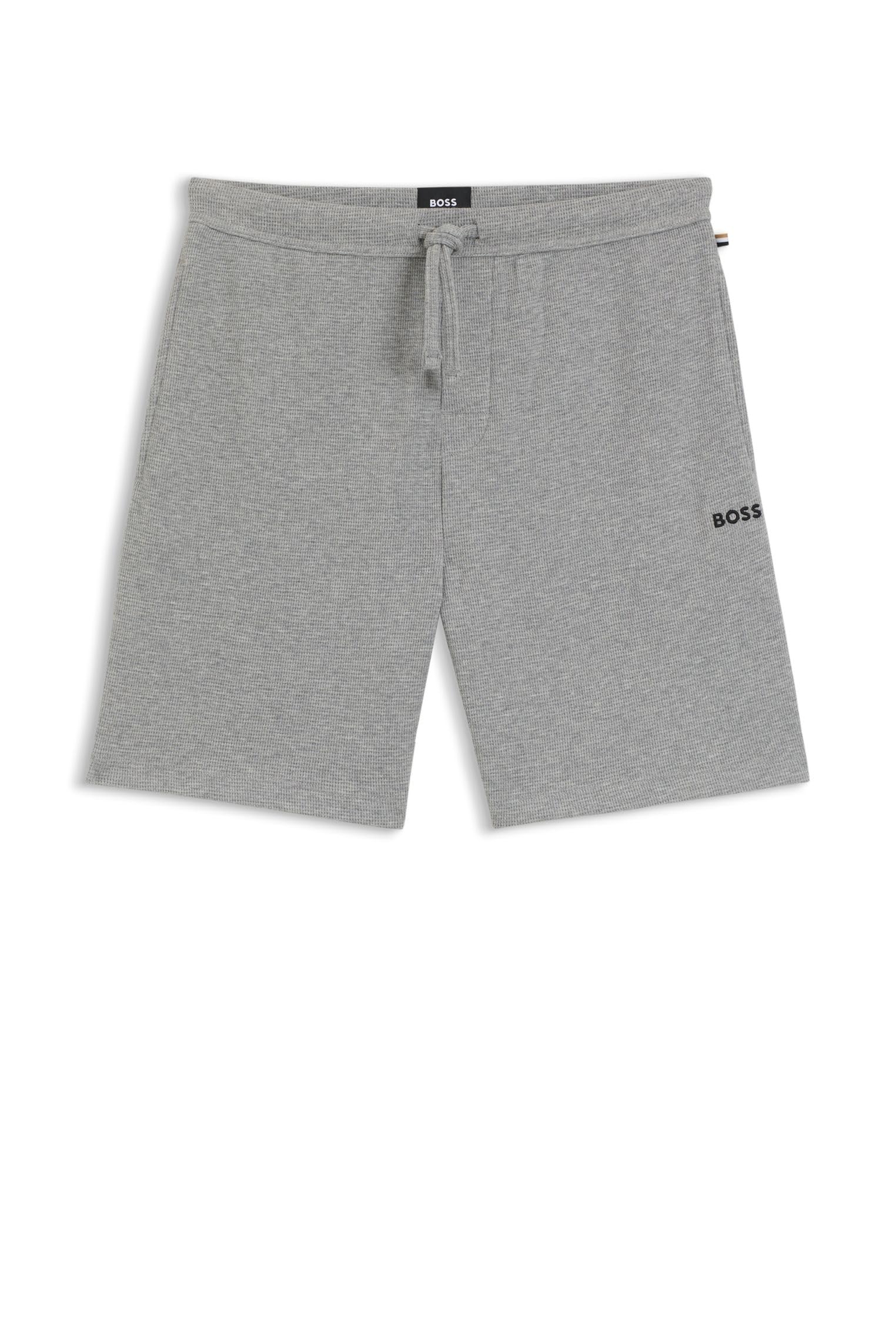 BOSS Mens Waffle Shorts Medium Grey XL