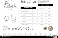 Vista 36 de 365 Sleepers - Piercing para el cuerpo de acero quirúrgico 316L, 20G, 18G, 16G, 14G, 12G, 10G, 8G, 6G, con sección abisagrado, se vende por unidad