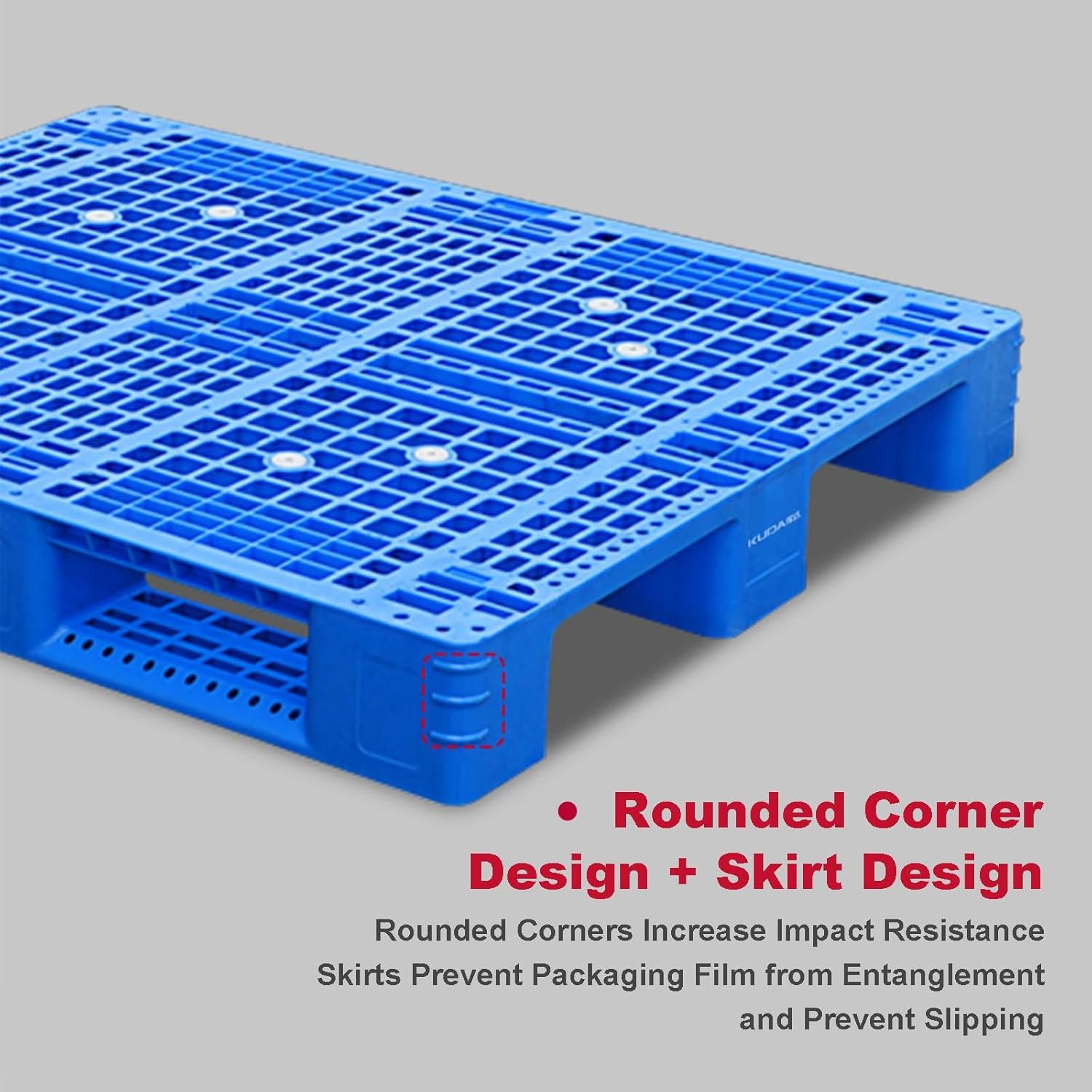 Plastic Pallets for Basement Storage, Outdoor Platform with Grid-Shaped, Industrial Plastic Pallet, Garages, Kitchen and Warehouse(100x80x15cm/39x31x6in)