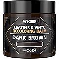 Leather Recoloring Balm, Dark Brown Leather Repair Kit for Furniture, Leather Dye & Paint, Color Restorer for Couches, C