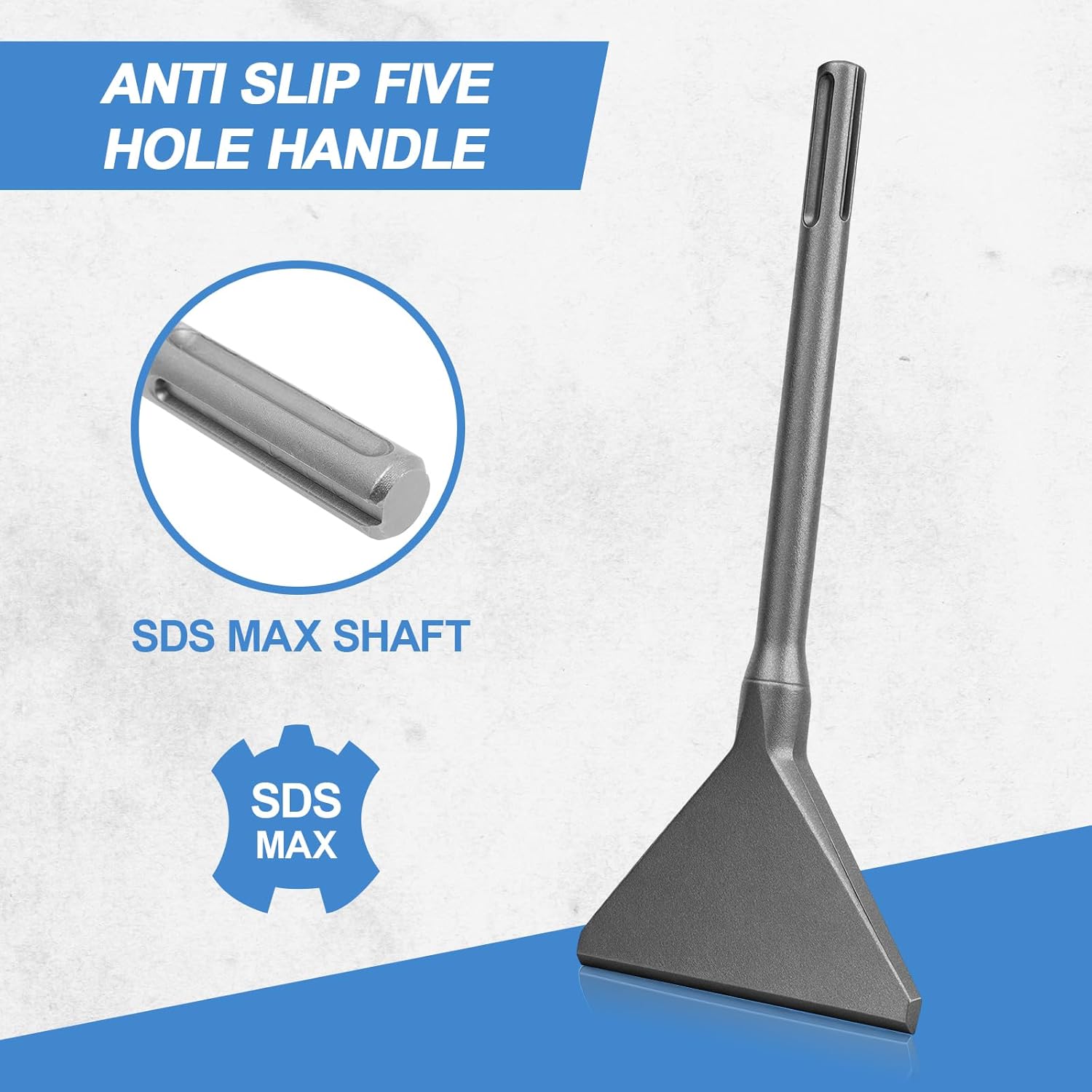 3 Pcs 6 "Chisel Compatible with Sds Max Tile Removal Bits Compatible with SDS Max Tool Masonry Concrete Drill Flat Point Scaling Chisels Home Improvement Tools for Concrete Stone Tile Floor Removal