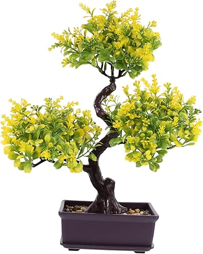 Miniatura 1 de Cabilock Planta artificial en maceta, mini árbol bonsái, maceta para exteriores, mini decoración, arreglos florales, decoración de bonsái de