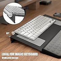 Vista 5 de Computer Tilt Keyboard Stand - Acrylic Ergonomic Keyboard Holder for Easy Typing Working, Keyboard Riser with Comfortable Wrist Rest for Keyboard