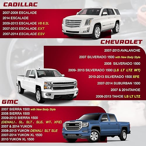 Miniatura 2 de Kit de suspensión de brazo de control superior delantero de 10 piezas, barra estabilizadora, varillas de repuesto para Cadillac Escalade 07-14,