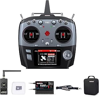 Radiolink T16D 16 Channels RC Transmitter and R16F Telemetry Receiver, ELRS Long-Range Module, Voice Broadcast Support, RC Radio Remote for Drone, Airplane, Car, Boat and More (Mode 2 Left Throttle)