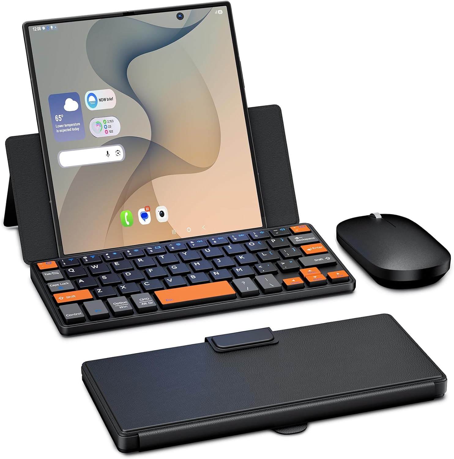 Ultra Compact Keyboard & Mouse for Galaxy Z Fold 8/Fold8 Ultra/7/6/5, Phone