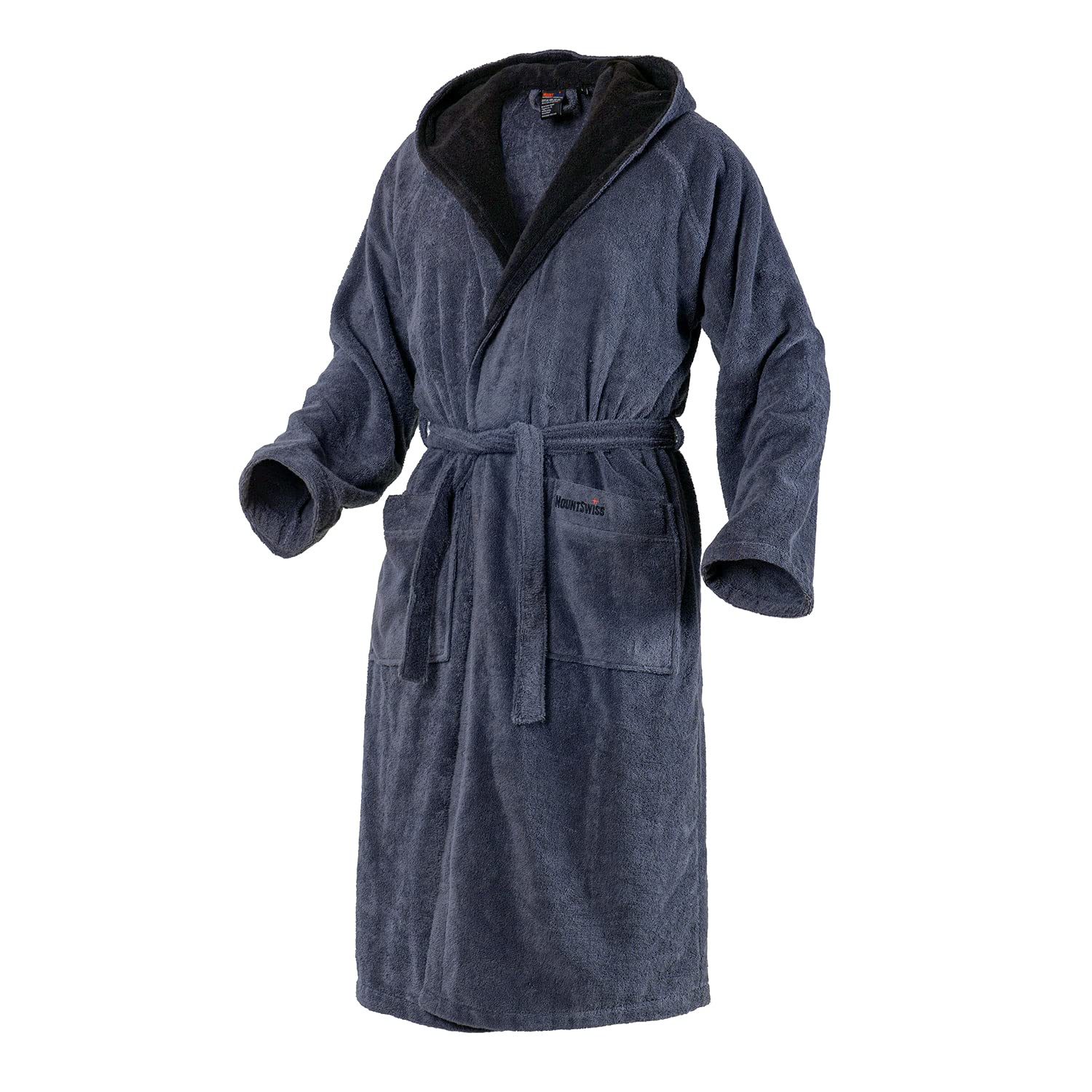 Mount Swiss Peignoir ARBON unisexe avec capuche peignoir homme femme en coton moelleux éco-tex vérifié