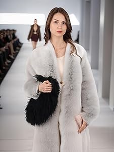 Amazon.com: FINILUO Big Fur Tote Bag Curly Lamb Hair Furry Purse