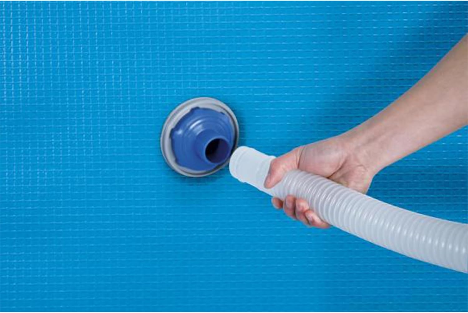 Bestway Flowclear Pool Wall Mounted Automatic Pool Surface Skimmer for Above Ground Pools with 530 Gallon and Above Filter Pumps, White/Blue