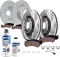 Vista 25 de Detroit Axle - Kit de freno delantero para Nissan Altima Sentra 07-10, repuesto de pastillas de freno de cerámica de freno de disco 2007 2008 2009