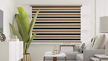 ZEBRA BLINDS Polyester Blend Curtain Blinds for Windows or Outdoor Decor of The Home (Ivory)
