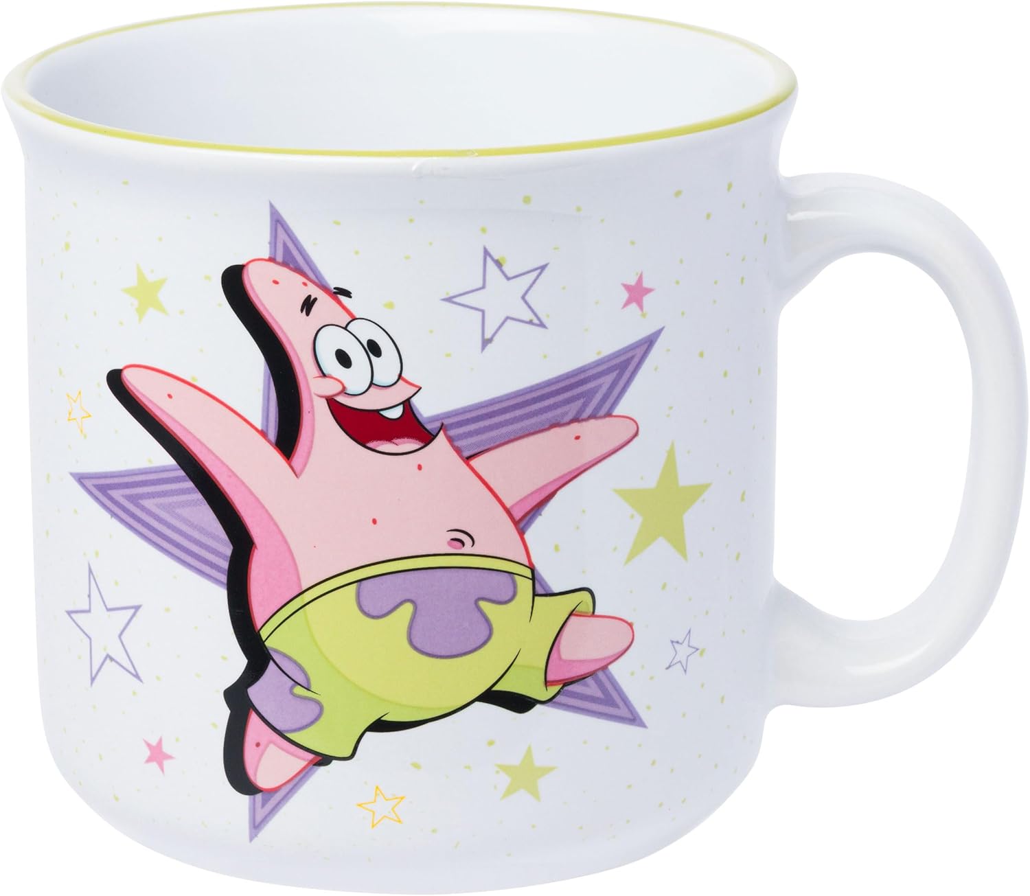 Silver Buffalo Spongebob Squarepants Main Character Energy Featuring Patrick Star Ceramic Camper Mug, 20 Ounces