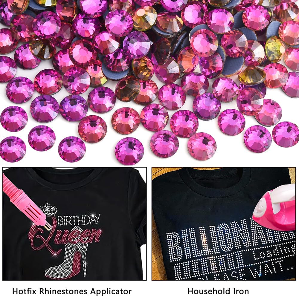 Hot Fix Crystals Rhinestones, SS20 Gold Line Rose 1440pcs image 3