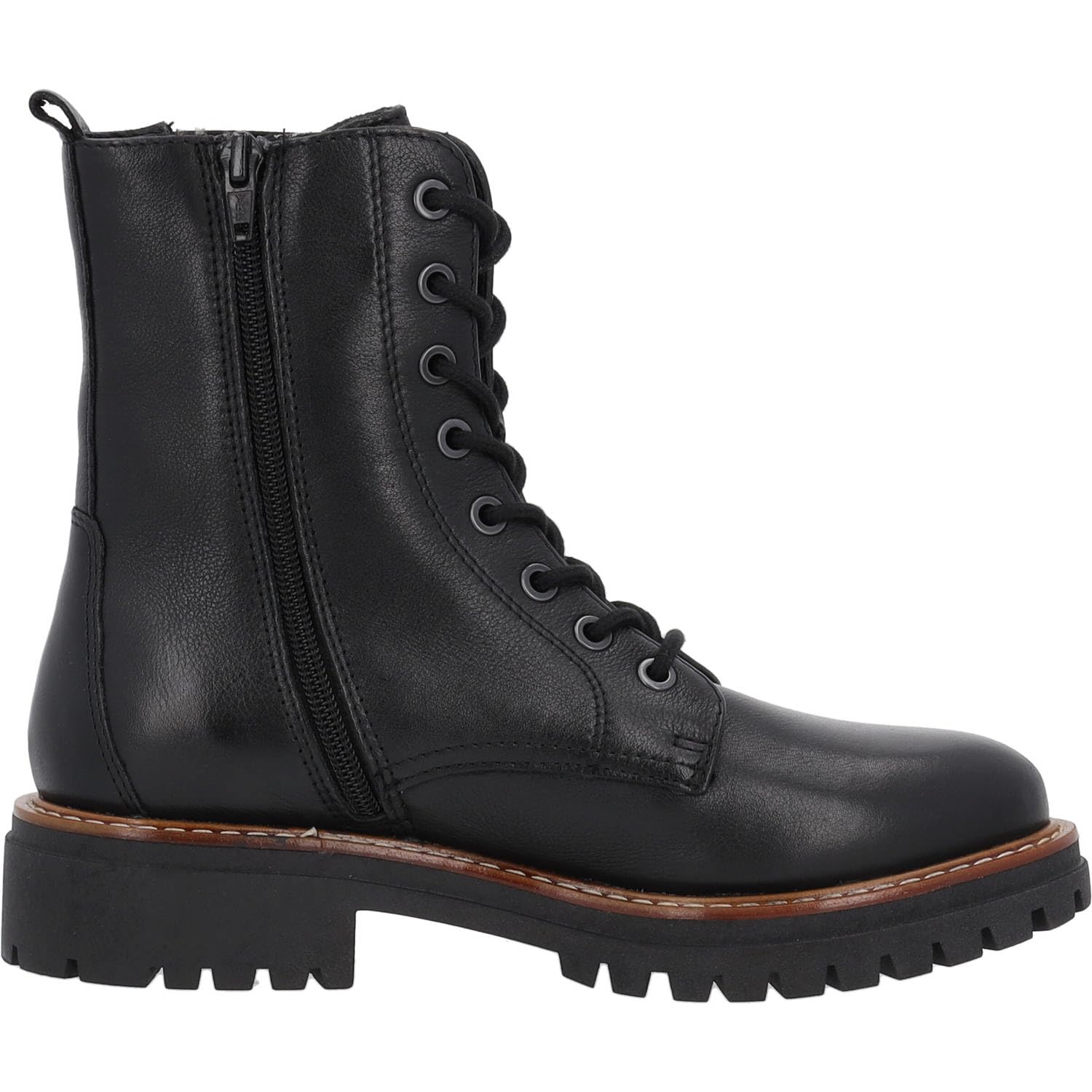 Palado Damen Stiefeletten Unije – elegante Boots aus Rindsleder - leicht gefütterte Stiefel - modische Schnürstiefel