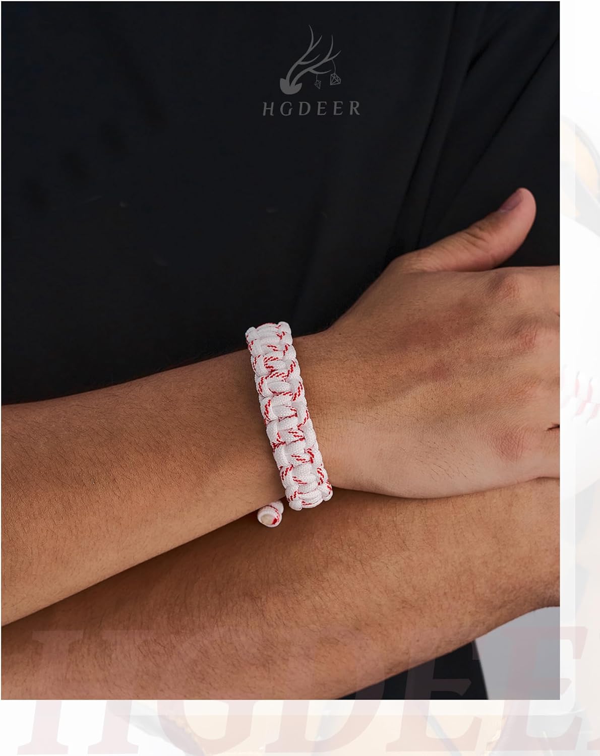 HGDEER Baseball Bracelet, Adjustable Braided, Baseball Basketball Gifts for Teens, Teams, Son, Grandson Brother - Image 5