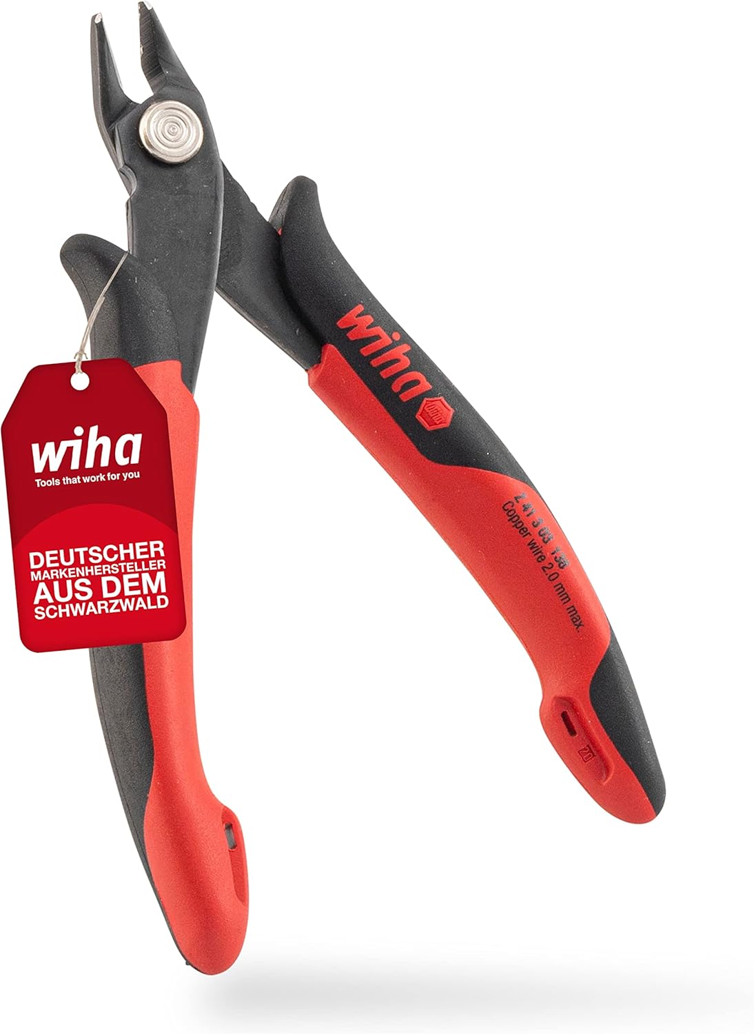 Wiha Z41313803SB" Electronic Wide Side Cutter, Red/Black, 138 mm