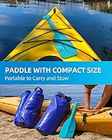 Vista 7 de OCEANBROAD Remo telescópico de emergencia de 21''-42'' (requiere ensamblaje)/26''-54'' eje de aluminio para kayak, navegación, piragüismo, tubing