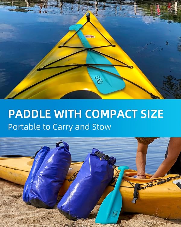 OCEANBROAD Telescoping Emergency Paddle 21''-42''（Assembling Required） Collapsible Paddles Aluminium Shaft for Kayaking Boating Canoeing River Tubing, Blue, 4 Paddles by OCEANBROAD - Image 7