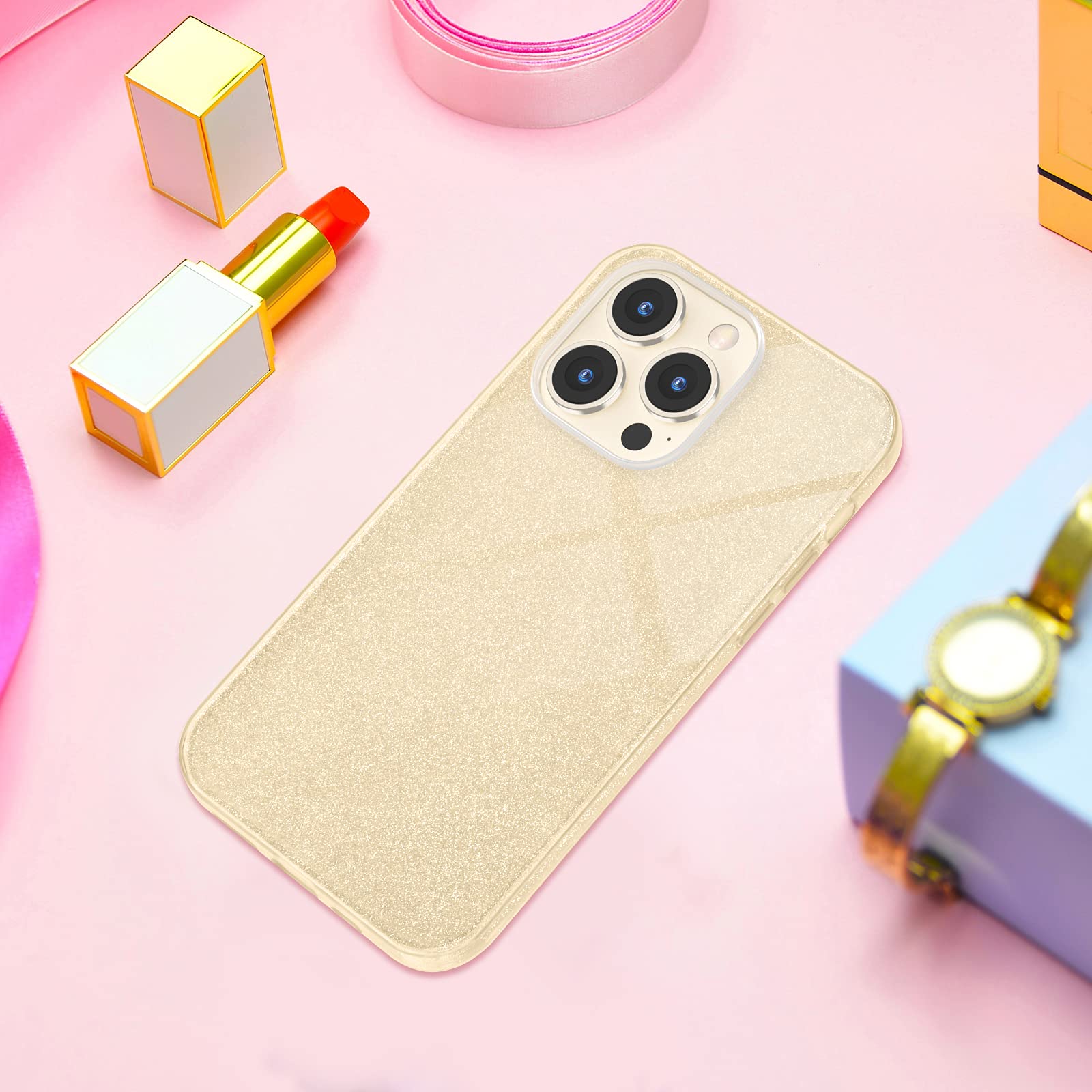 MATEPROX Compatible With IPhone 11 Case,Bling Sparkle Cute Girls Women Protective Case For IPhone 11 2019 6.1inch(Pink