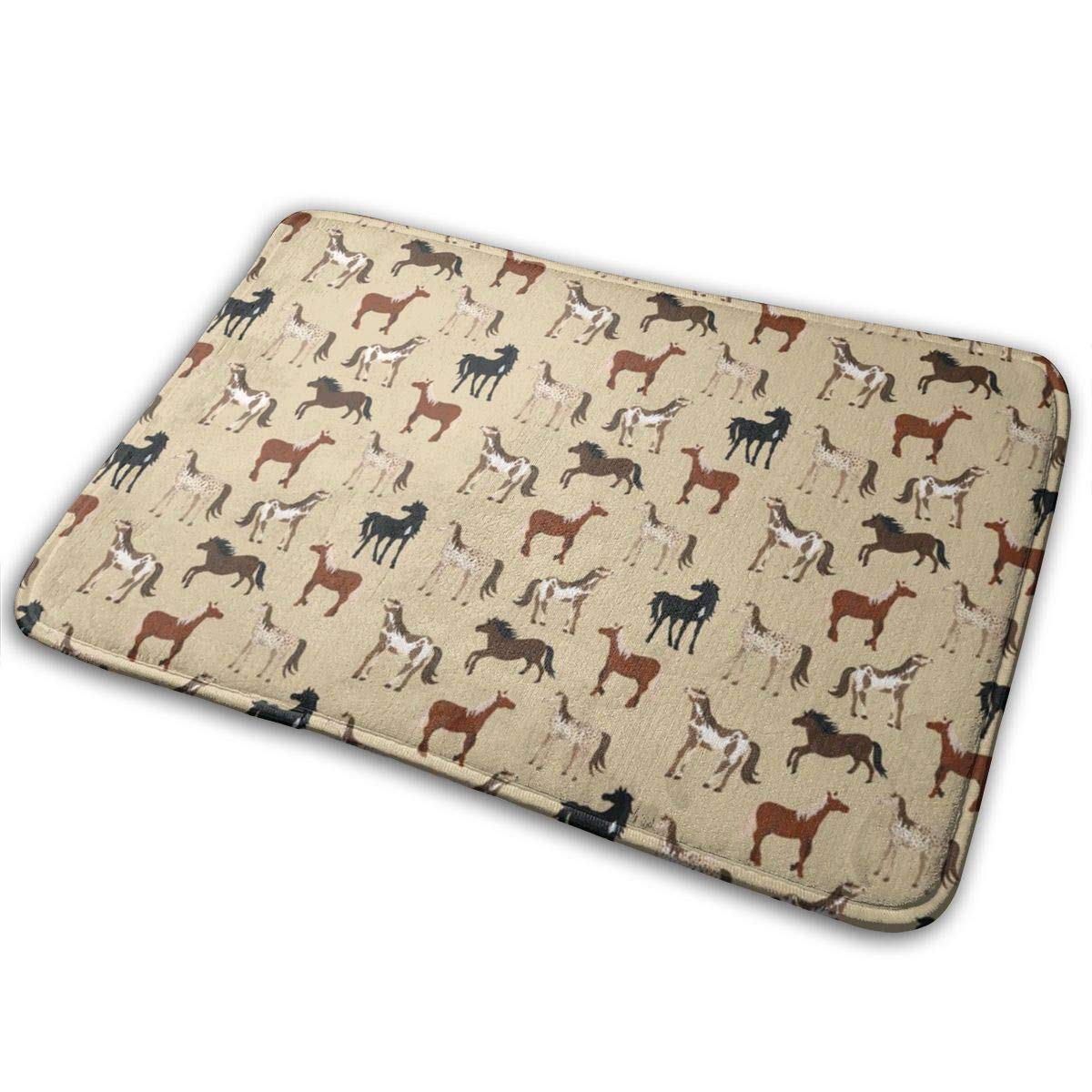 321 Felpudo para Puerta Caballo Alfombra para Puerta Antideslizante Felpudo De Entrada para Puerta Cómodo Felpudo Entrada Casa 40X60Cm para Pasillo, Puerta Trasera, Entrada Casa