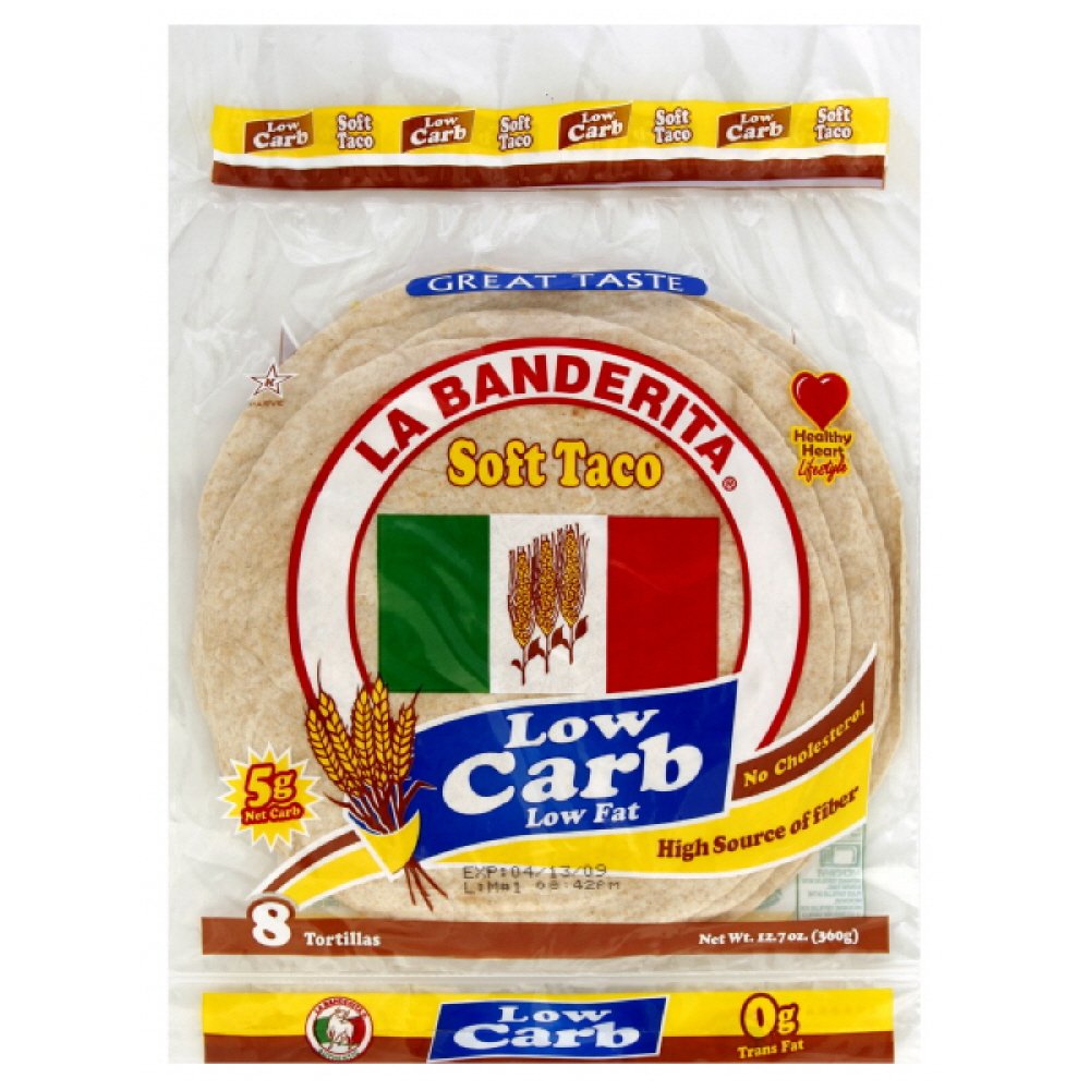 La Banderita Soft Taco Tortilla, Low Carb, 12.7Ounce