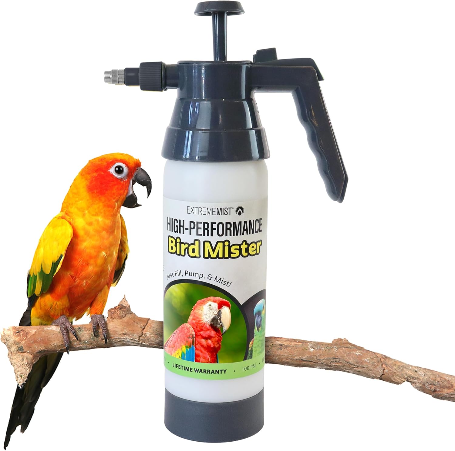 ExtremeMist® Bird & Aviary Care Starter Kit 20oz + 32oz Continuous Pressurized Mist Spray Bottles for Bird Bathing, Cooling & Cage Cleaning | Gentle Parrot, Finch & Aviary Mist Sprayer Set