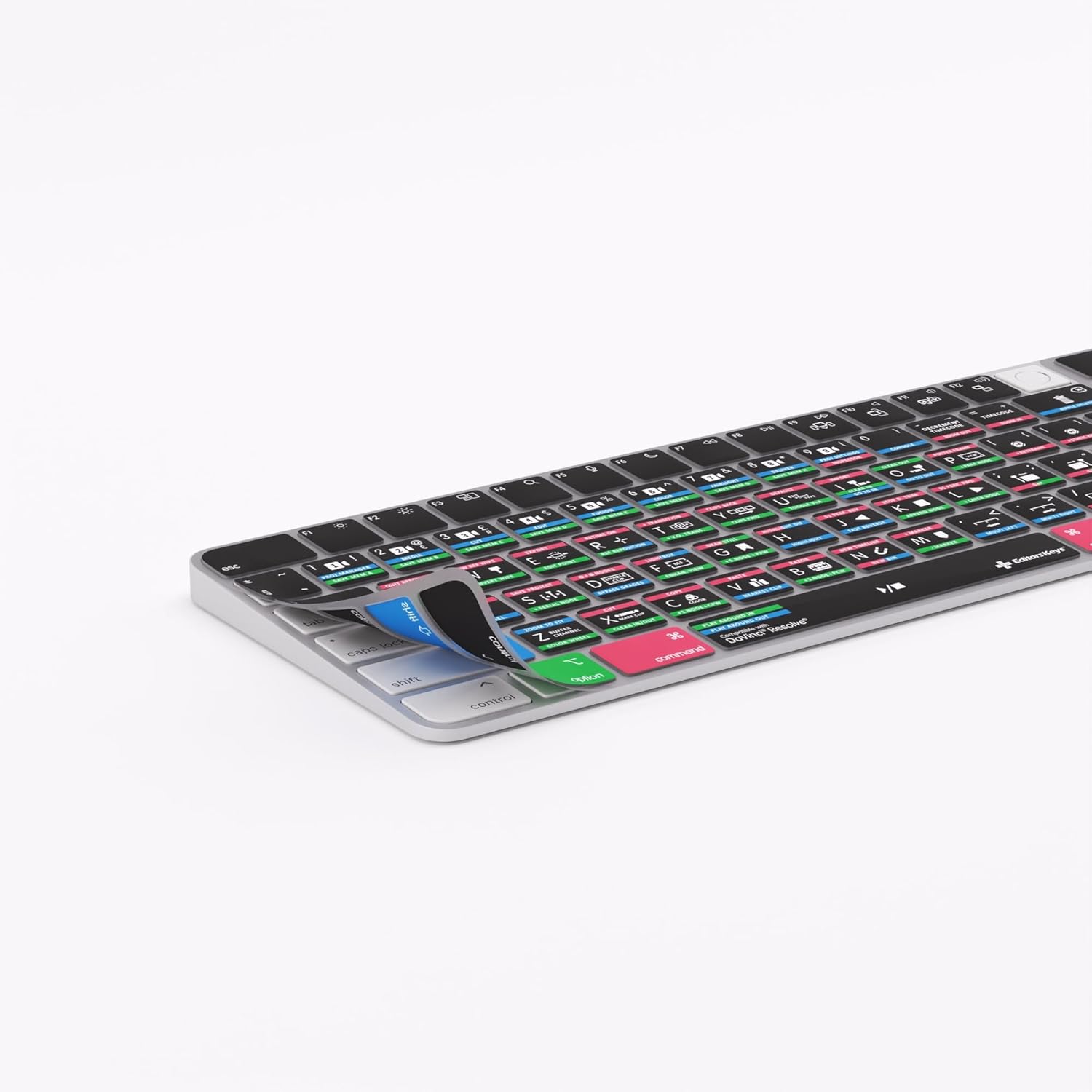 Keyboard Cover for Davinci Resolve - Compatible with Apple Magic Numeric Keyboard with and WithoutTouchID - Editors Keys