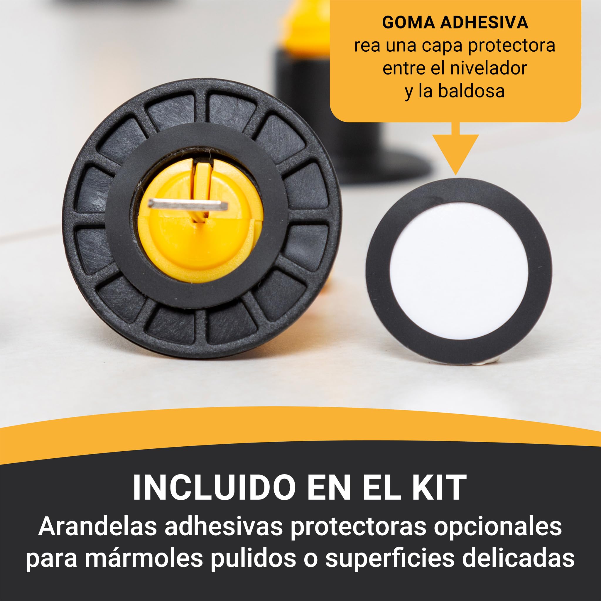 Kit Sistema de Nivelación de Azulejos Proxinova 100pcs, Separadores de Azulejos, Sistema Anti-Rasguños, 2 Llaves, Guantes de Trabajo, 100 T-Pines
