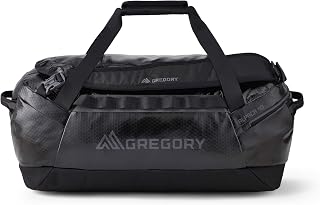 Alpaca 40L Adventure Duffel Bag, Obsidian Black | Recycled polyester ripstop fabric, abrasion resistance, Reinforced carry straps with internal fiberglass rod