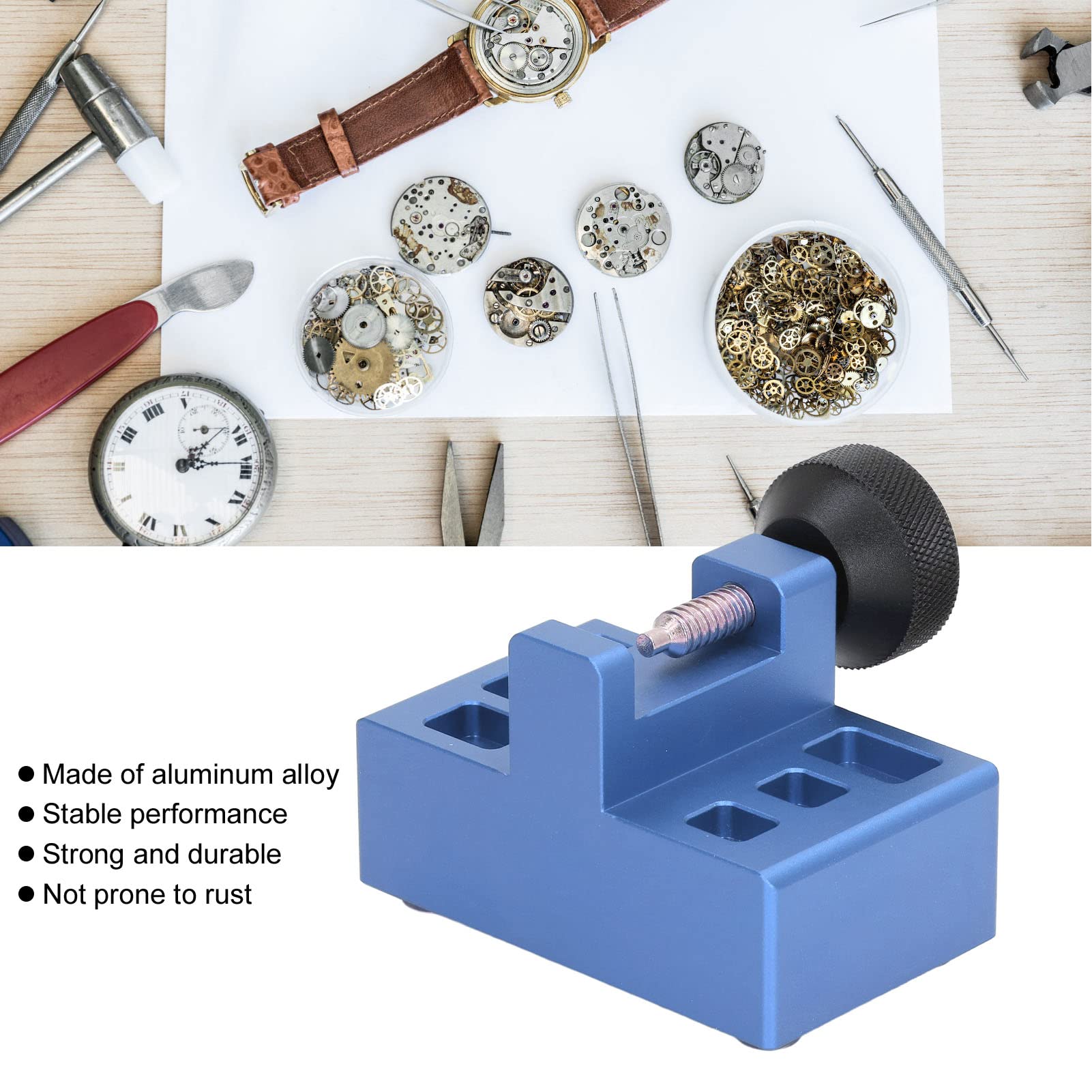 Juego De Prensa De Hebilla De Reloj De Aleación De Aluminio: Kit De Herramientas De Precisión para Quitar El Pasador De La Correa Y Ajustar La Longitud Herramientas de relojero