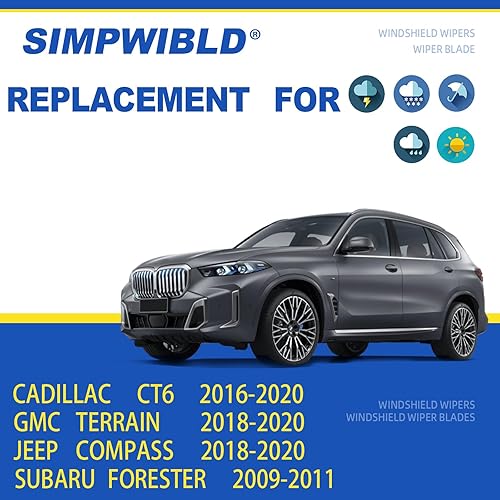 Miniatura 2 de Juego de 2 escobillas de limpiaparabrisas de repuesto, equipo original, 24 + 18 pulgadas, gancho en UJ