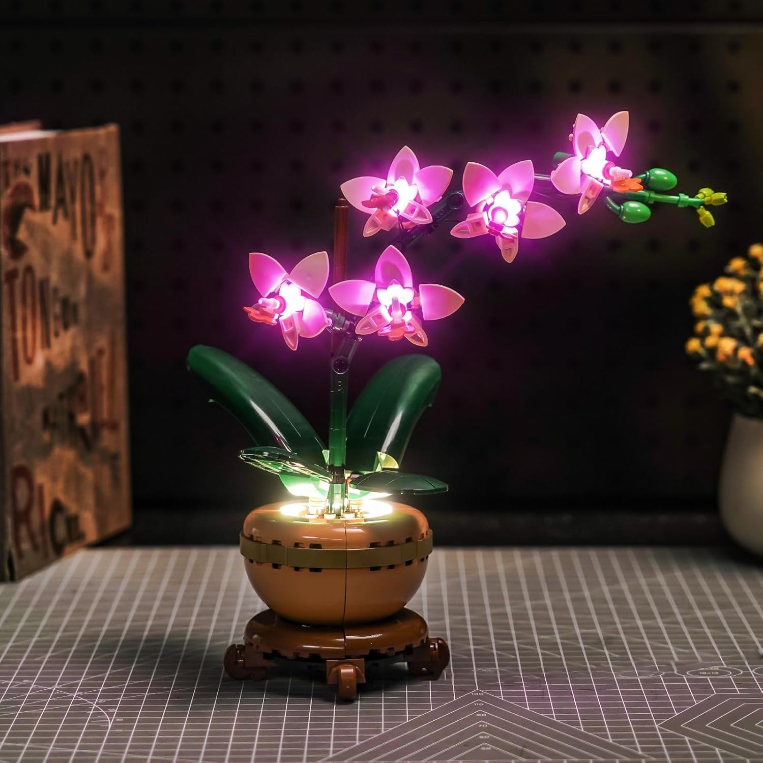 BrickBling Light Compatible with Lego Mini Orchid Flower 10343, Light up Your Botanical Collection-Standard Version (No Model)
