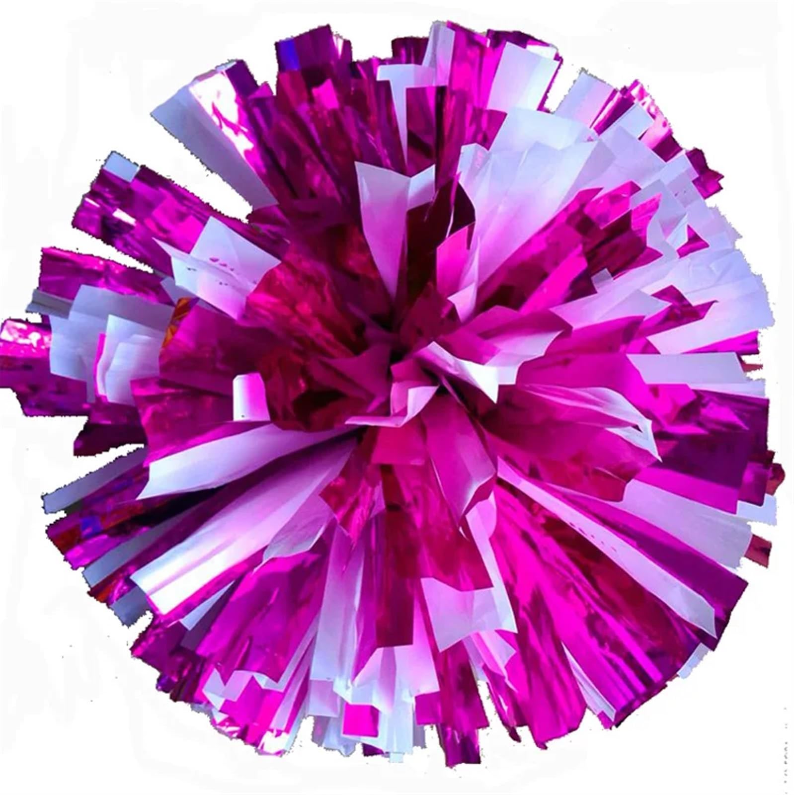 ZWCSHUU Cheerleader Pom Poms 2Pcs 32cm Cheerleader Pompon With Rings Handle Colourful Cheerleading Pom Poms For Dance Party Game Sport(Color8)