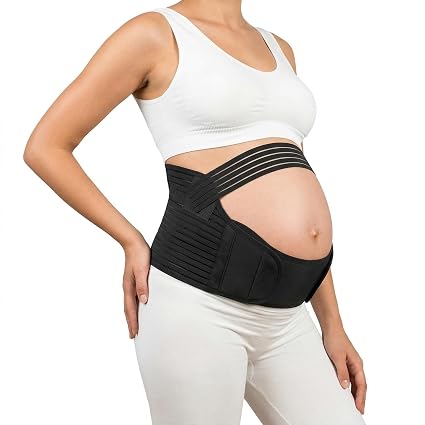 QTORCHE Ceinture de Grossesse Réglable et Bandeau de Maintien Lombaire Respirant