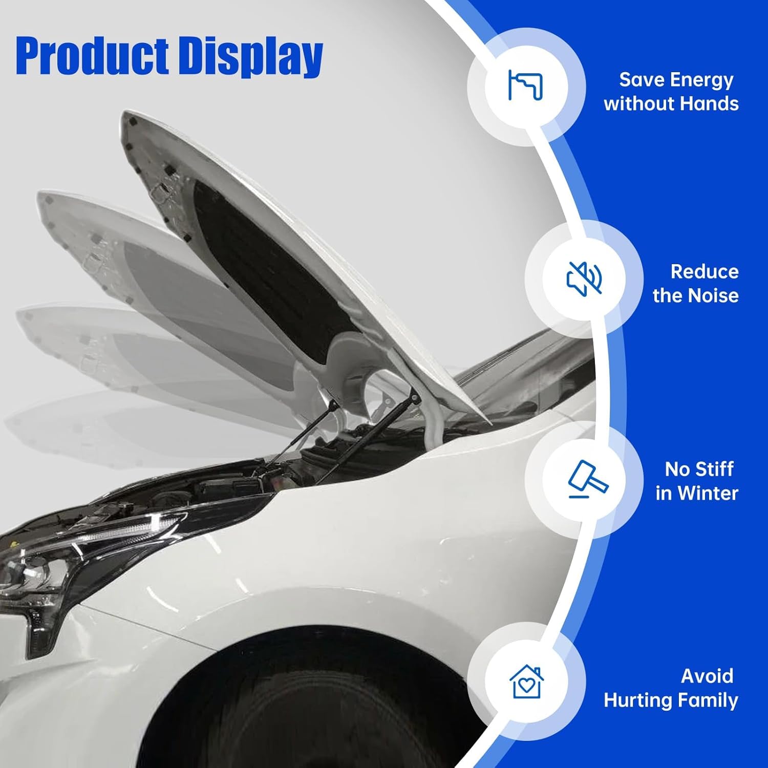 OTUAYAUTO Hood Struts Lift Support Replacement for Ford Taurus 2010-2019 Police Interceptor Sedan 2013-2019 Premium Front Hood Shocks Gas Spring Set OE 6560, SG204069 (Pack of 2)