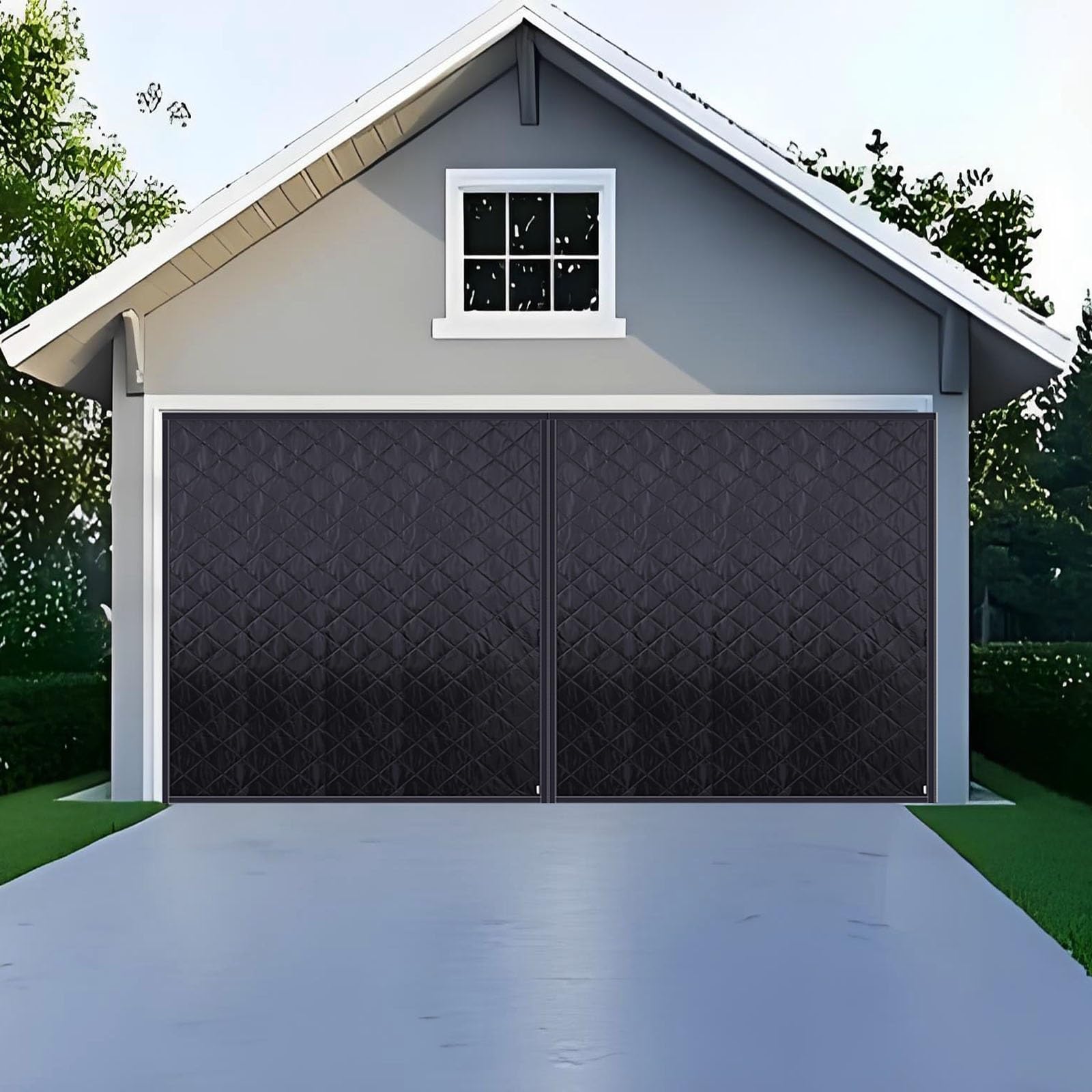 Rideau de porte magnétique thermique et coupe-vent pour isoler le garage