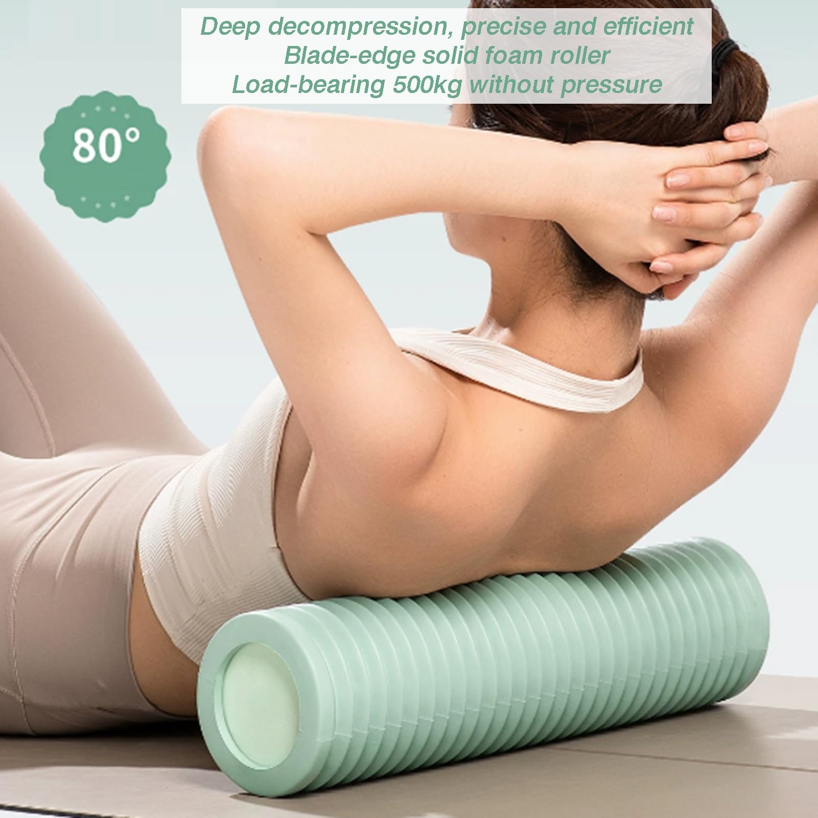 Esercizi Con Rotolo Di Schiuma Yoga EVA Con Nucleo Solido Ad Alta Densità