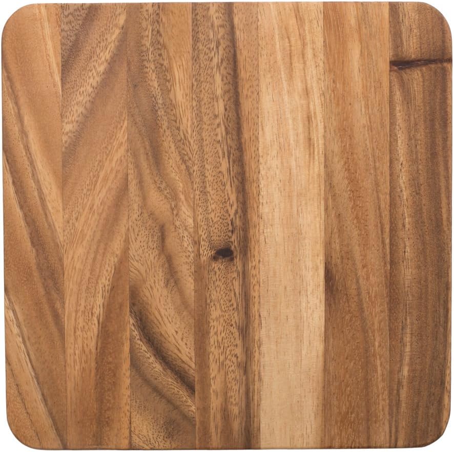Ironwood Gourmet Square Cutting Board, Acacia Wood 0.5 x 9 x 9 inches