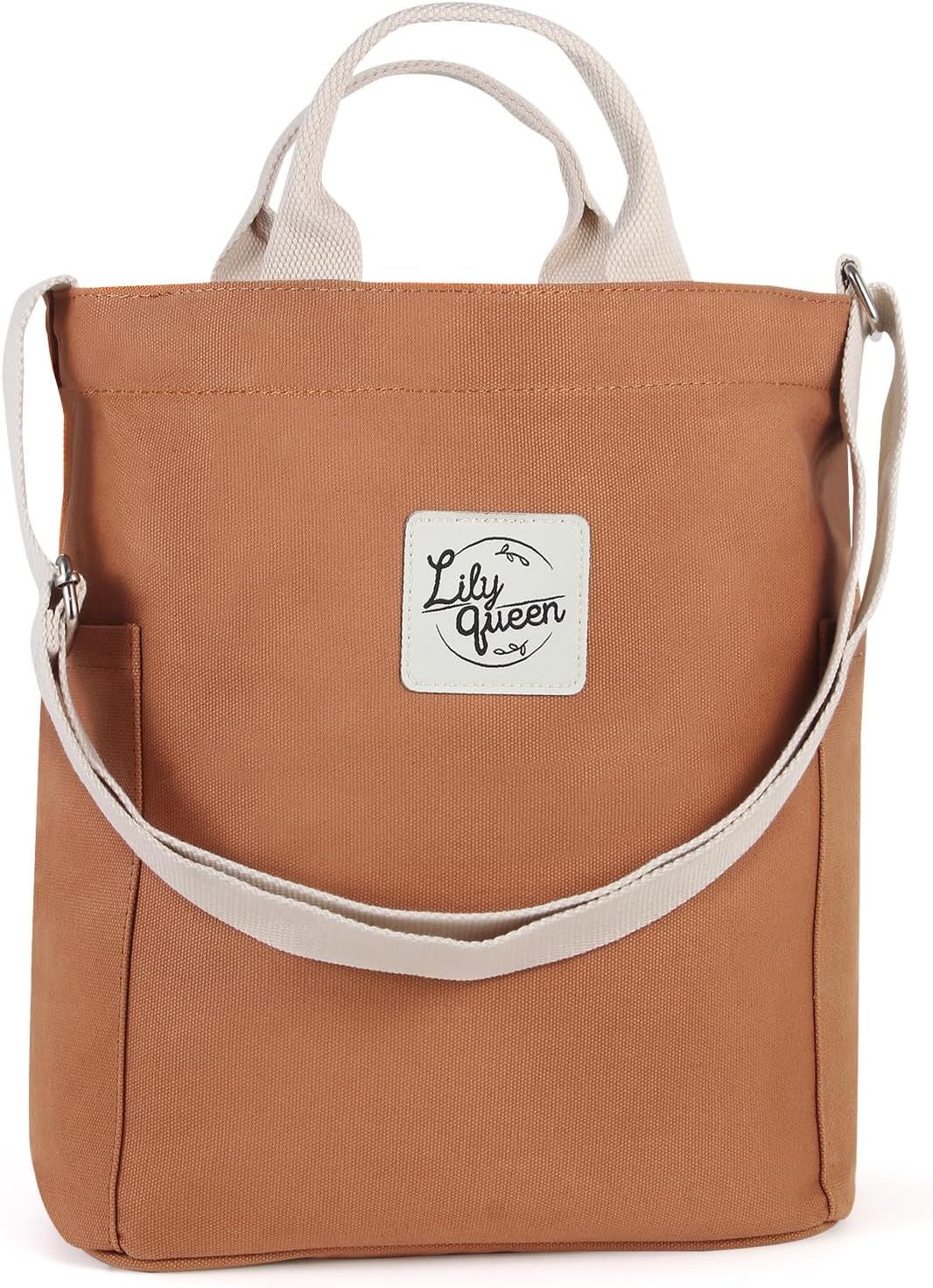 - Lily queen Women Canvas Tote Handbags Casual Shoulder Work Bag Crossbody