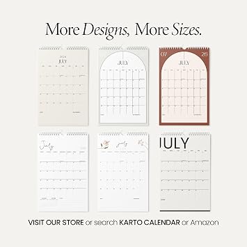 Karto Wall Calendar 2026-2027 8.5x11 in - All Pink