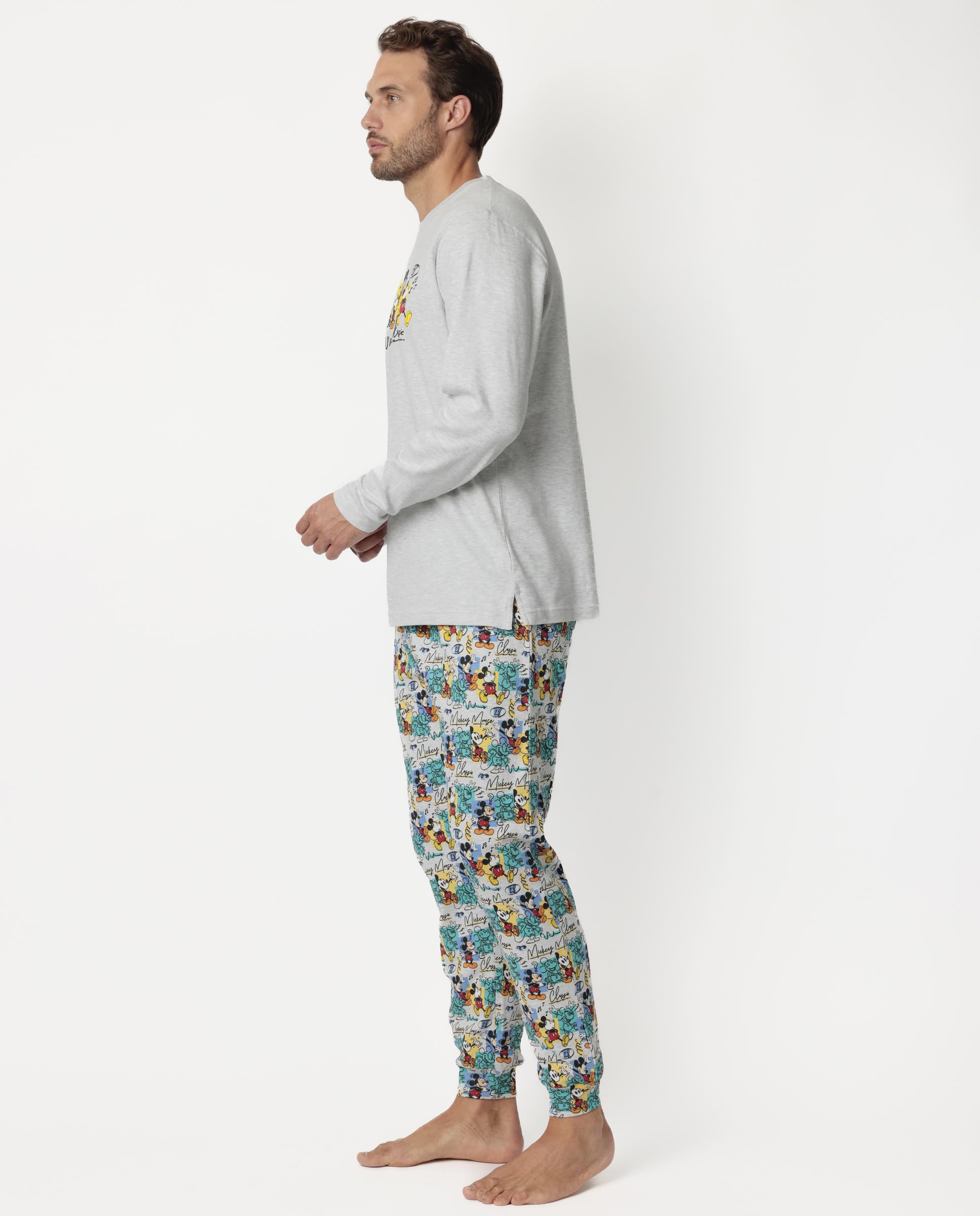Disney Pijama Manga Larga Original Mickey para Hombre