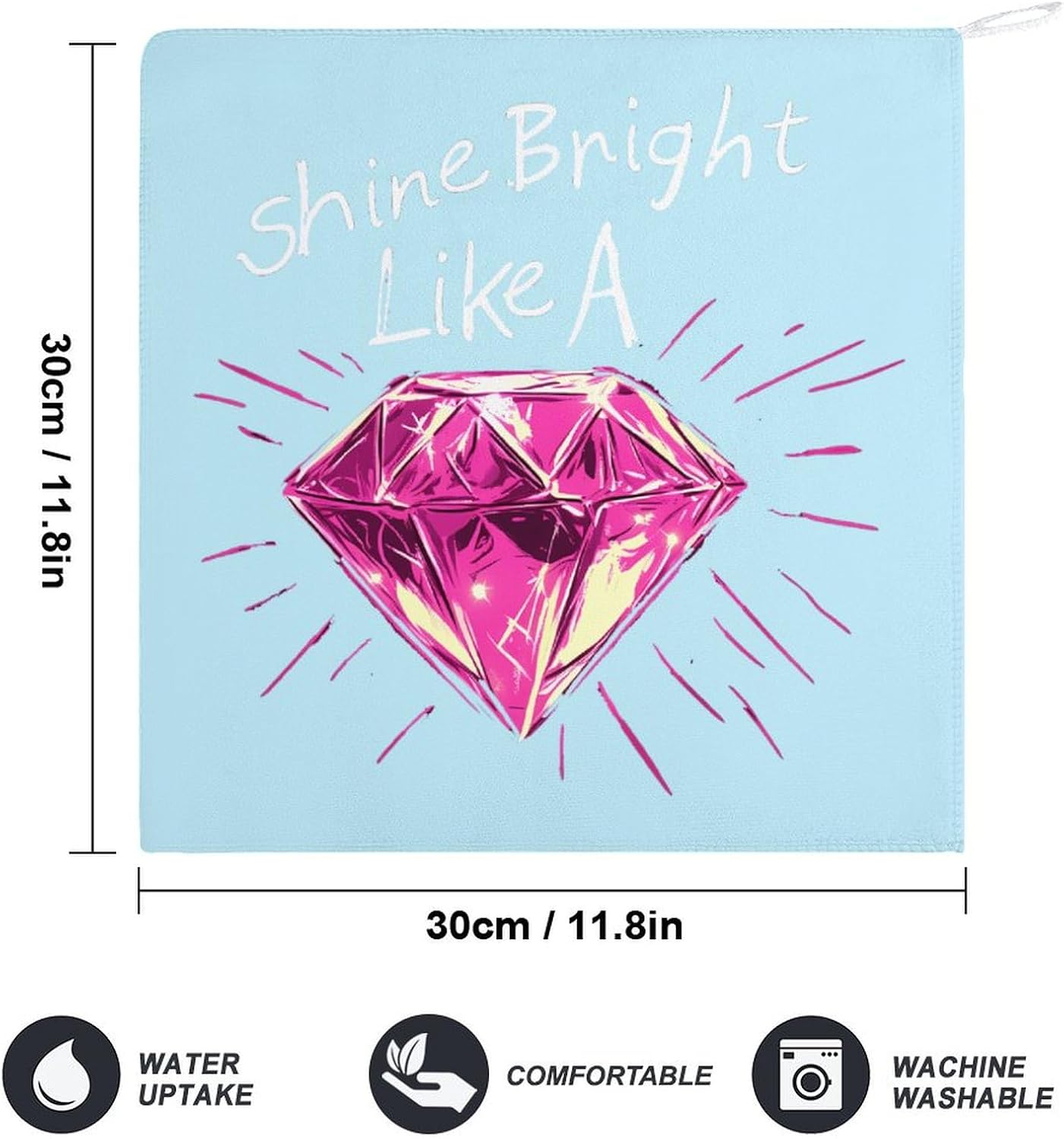 Shine Bright Like A Diamond Towel Hand Towels Decorative Towel for Bathroom Kitchen Shower Gym 4PCS