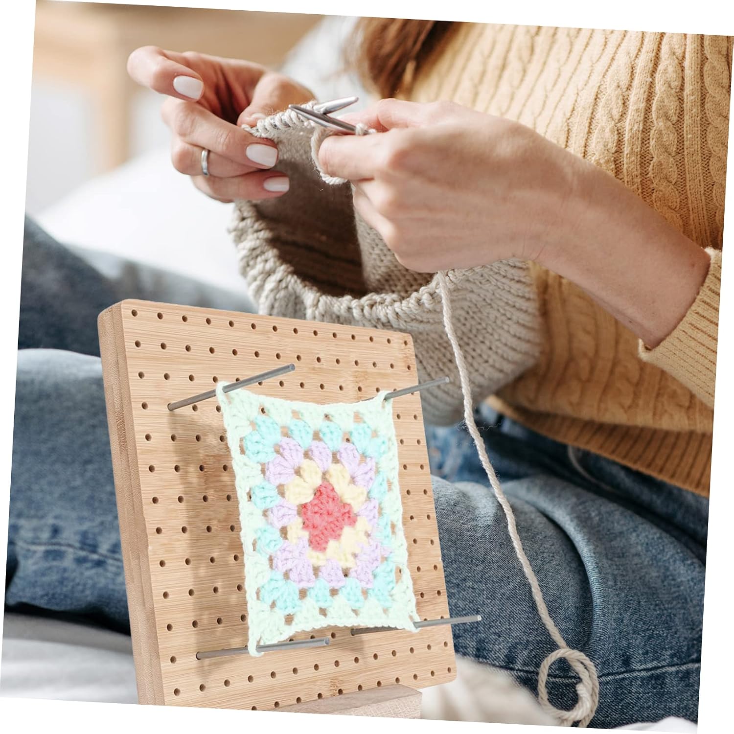 Wooden Crochet Blocking Board DIY for Weaving Beginners