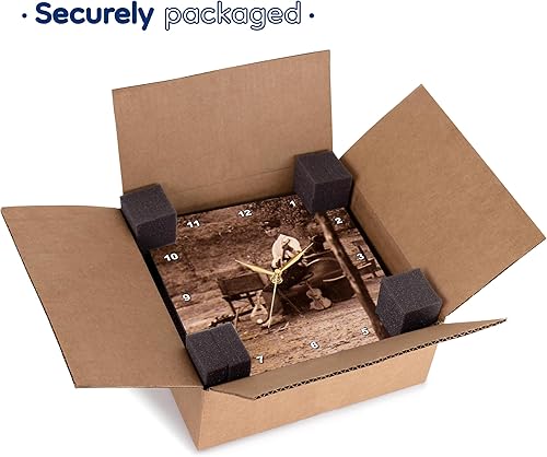 Miniatura 7 de 3d Rose Appalachian Old Time músico Banjo Bass Violín reproductor 1900 Reloj de pared, 15" x 15"