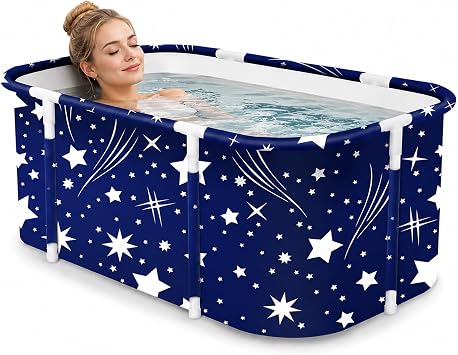 Portable Foldable Bathtub for Adults, Freestanding Soaking Tub