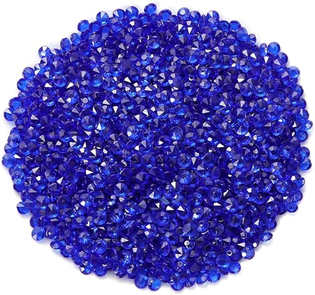 EXCEART 2000pcs 4. 5mm Crystal Vase Fillers Fake Diamonds Clear Acrylic Diamonds Crystals Gems Acrylic Gem Table Scatter Crystals- Dark Blue