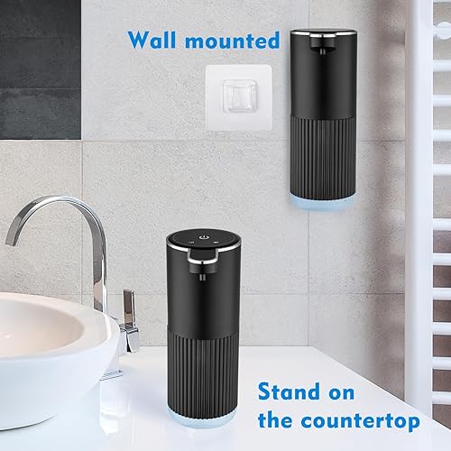 Miniatura 6 de Dispensador automático de jabón espumoso, dispensador eléctrico de jabón de manos de espuma ajustable de 4 niveles, recargable por USB, sin contacto